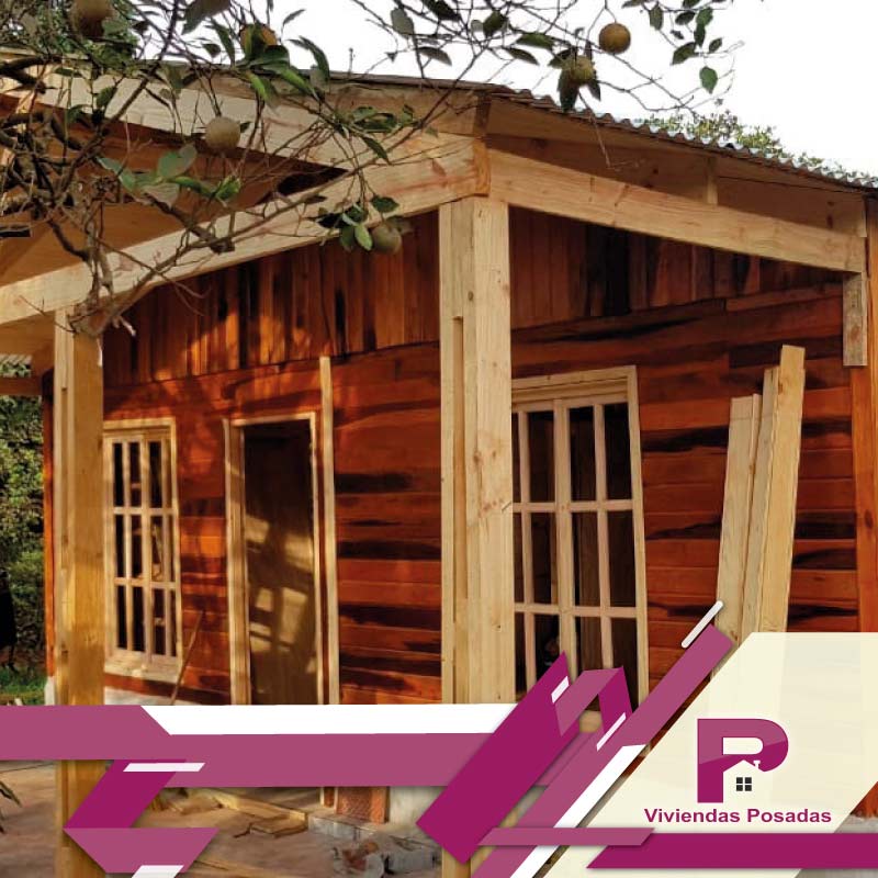 viviendas posadas casas de madera con galeria en frente